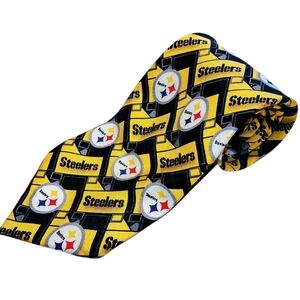 Ralph Marlin Steelers Tie - Black and Yellow